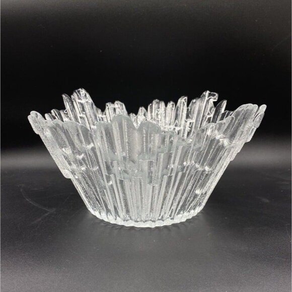 Humppila Tauno Wirkkala Revontulet Northern Lights Ice 11” Bowl MCM Glass READ - Picture 1 of 10